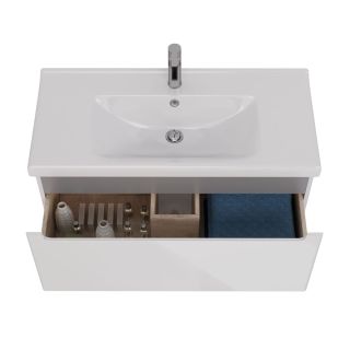 Тумба под раковину Lemark Buno mini LM05BM100T 100 см белый глянец